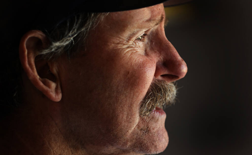Jim Boyce, 65, is the supervising lifeguard at Healdsburg Veterans Memorial Beach, Thursday, July 20, 2023. (Kent Porter / The Press Democrat) 2023