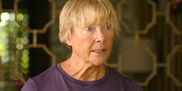 Annette Bening as Diana Nyad in Nyad on Netflix.