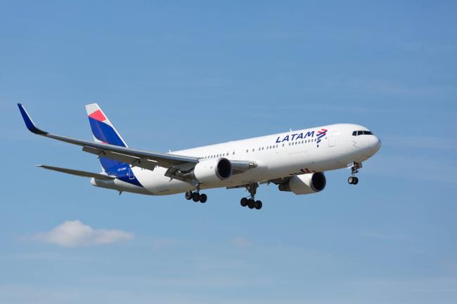 A pilot for Latam died Monday, Aug. 14, 2023,  after suffering a health emergency on a flight from Miami to Santiago, Chile, that forced the plane to make an emergency landing in Panama, the airline said.  (Carlos Yudica / Shutterstock)
