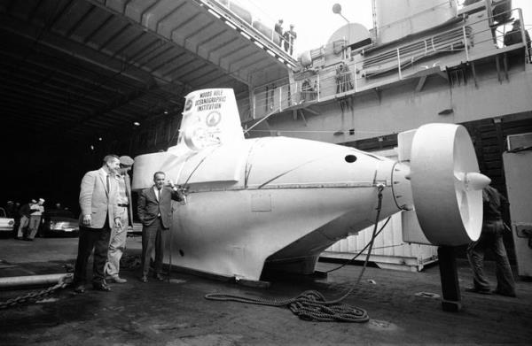 Alvin, a three-person deep-sea submersible, began operating in 1964.