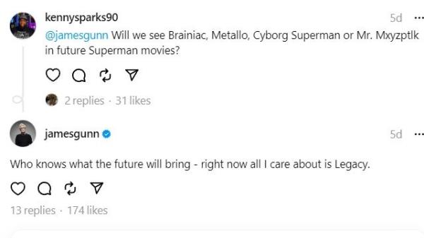 James Gunn Talks Superman Legacy On Threads