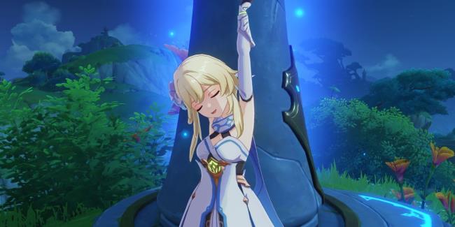 Genshin Impact Traveler Idle Animation