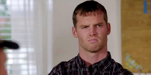 Wayne on Letterkenny looking off-camera to the right