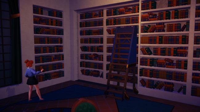 The secret passage in the library in Disney Dreamlight Valley