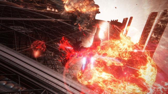 Player fighting Walter Armored Core 6