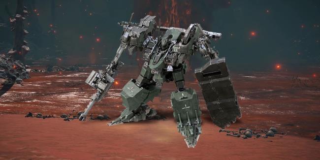 Armored Core 6 Mech standing in an Elden Ring swamp