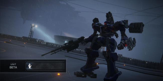 Armored Core 6, An AC in the NEST mode preparing to square off
