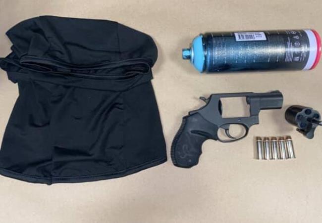 The Santa Rosa Police Department detained multiple people who were found near where blue gang-related graffiti was found. Two of those detained were arrested on suspicion of violating their probation. (Santa Rosa Police Department)