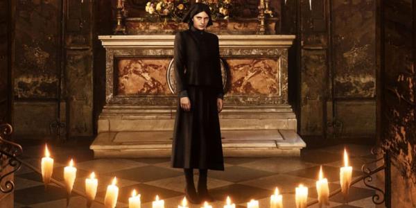 Nell Tiger Free looks on in The First Omen