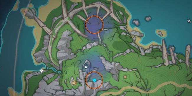 A map image of Elynas in Genshin Impact.