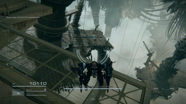 Player looking down at the quest marker Armored Core 6