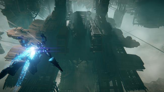 Player making its way to a huge building Armored Core 6