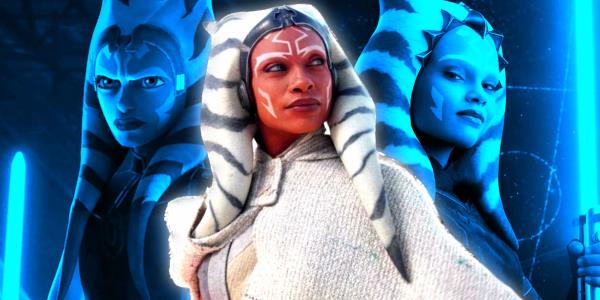 Ahsoka the White in the foreground, young Ahsoka in the background