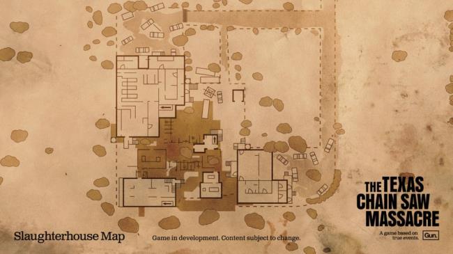 The Slaughterhouse map showing all buildings and exits.