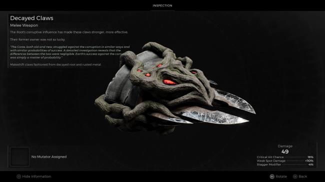 Decayed Claws summary in Remnant 2