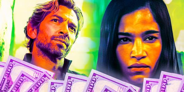 Michiel Huisman as Gunnar and Sofia Boutella as Kora in Rebel Moon.
