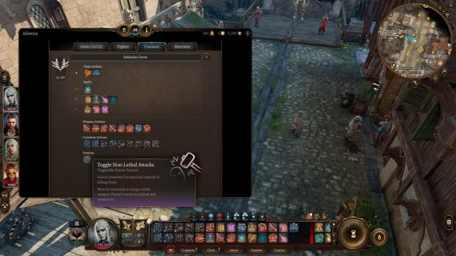Player Finds Non-Lethal Damage Toggle In Common Spellbook Passives And Presses in Baldur's Gate 3.